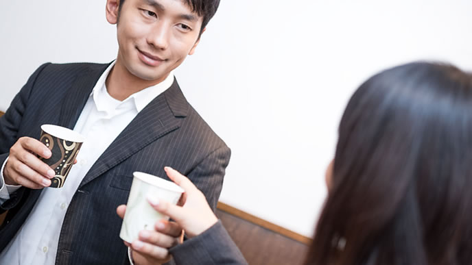 ポイントを抑えた男性