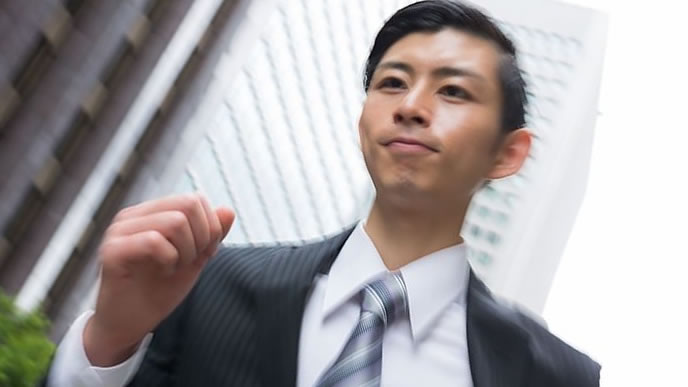 就活を頑張る男性