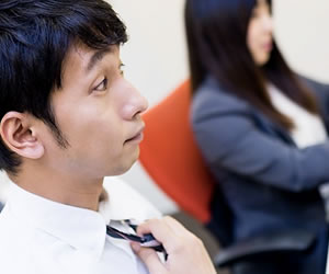 やる気満々の男性