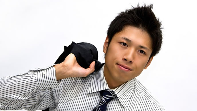 希望を持っている男性