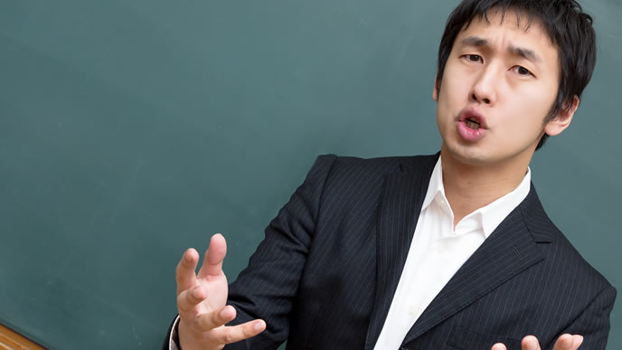 熱意を伝える男性