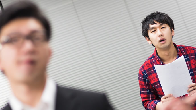 リストラされた男性