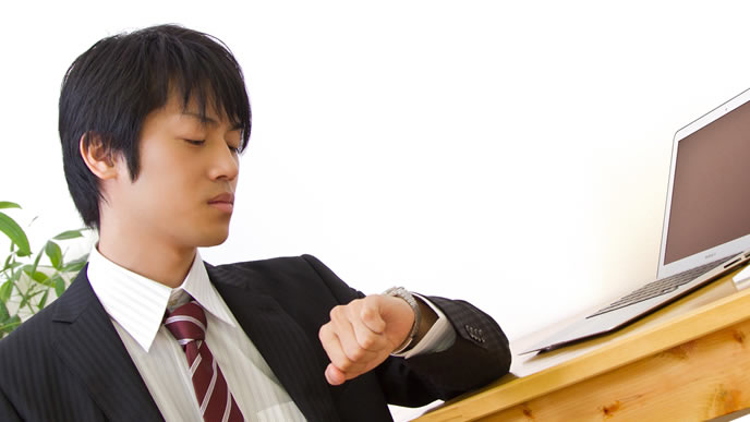 時間厳守を心がける就活生
