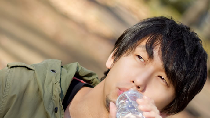 人生につまずいた男性