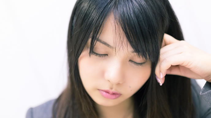 優先順位がわからずに寝てしまった女性