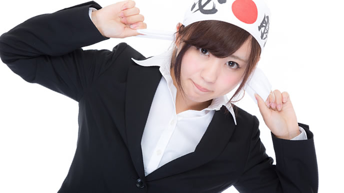 就活生の必勝を願う女性