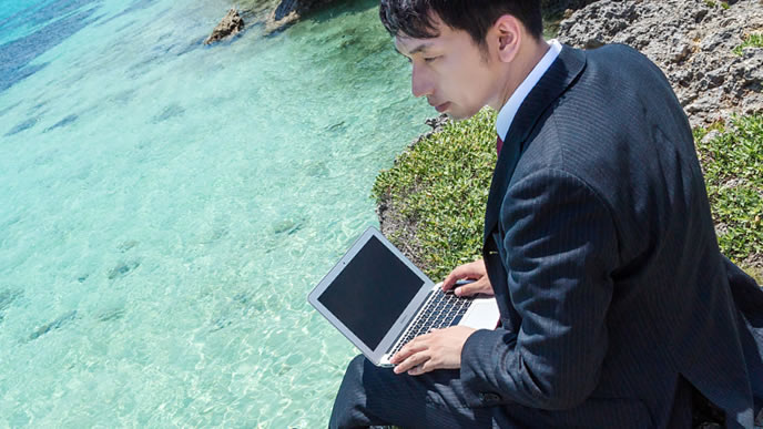 天職を見つける為に仕事探しをしている男性