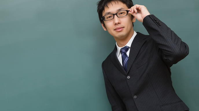 転職を考えている教員の男性