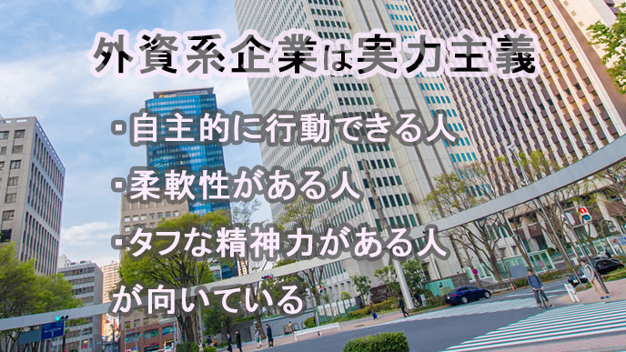都会に立ち並ぶ外資系企業