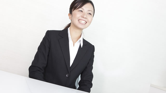 ハキハキ答える好印象の就活生