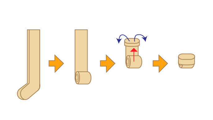 ストッキングのたたみ方