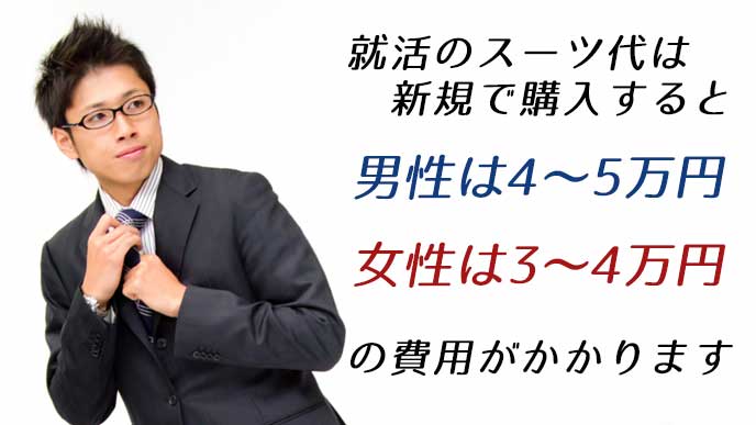 就活でスーツを新規で購入した場合の費用を説明する就活生