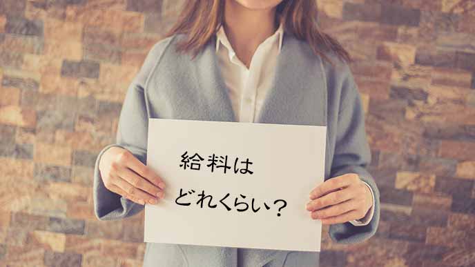 パネルを持つ女子学生