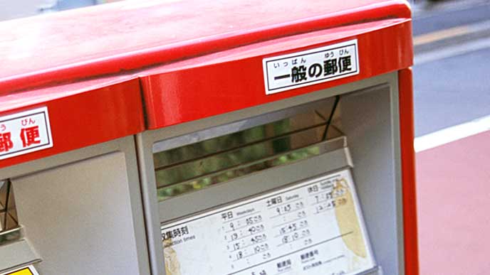 郵便ポストの投函口