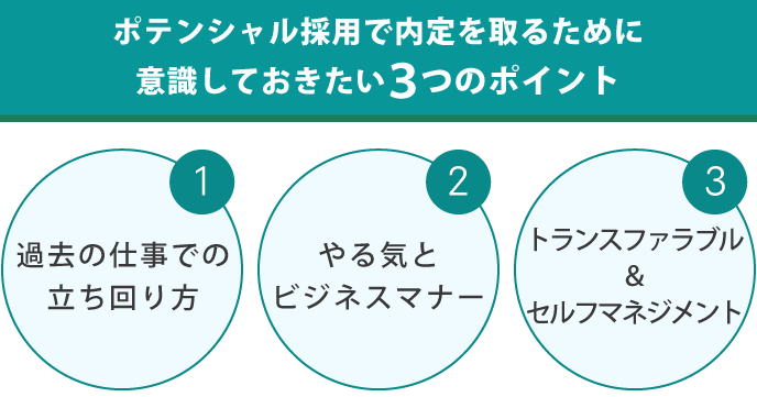ポテンシャル採用で意識しておきたい３つのポイント