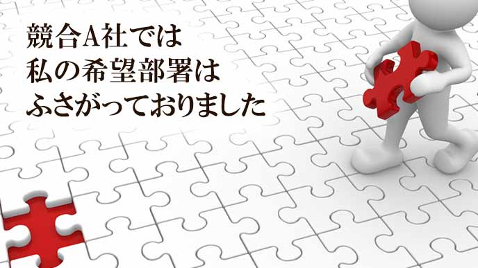パズルの空きに自分のもつピースをはめようとする人