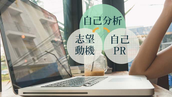 自己分析をする学生