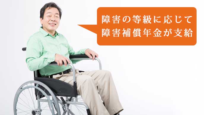 車椅子に座っている男性