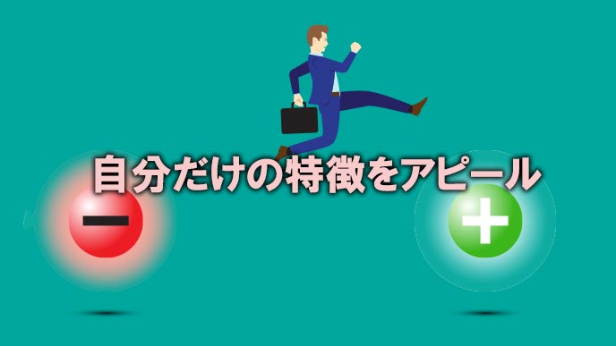 自分だけの特徴をアピール