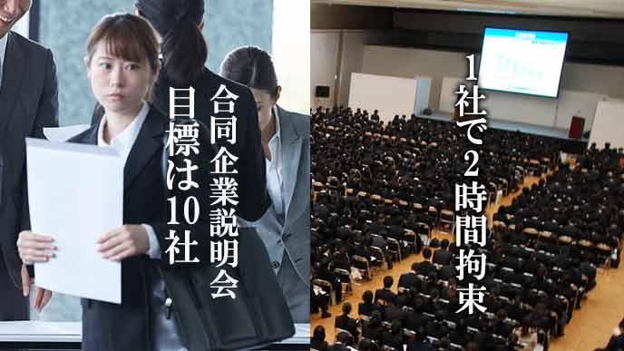１日で数多くの企業を回ることができる