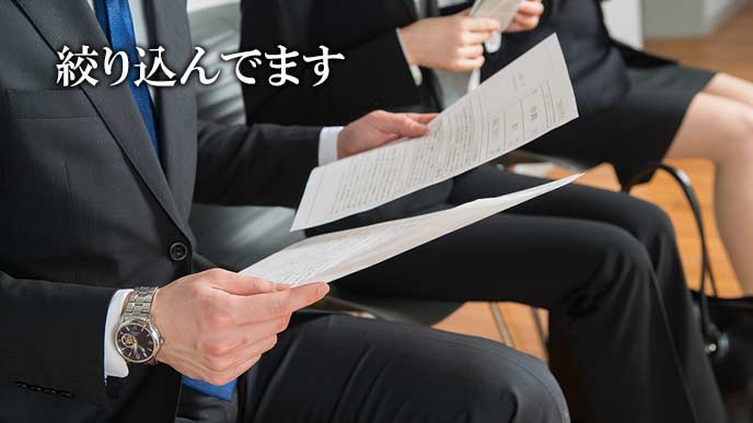 面接に臨む就活学生