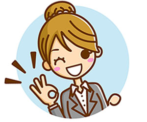 OKの合図をする女の人のイラスト