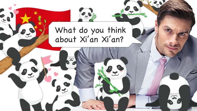 シャンシャンについて問う男性