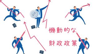 あっちこっちに対応する男の人のイラスト