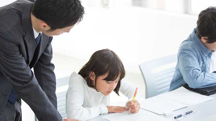 生徒一人一人の状態を把握する講師