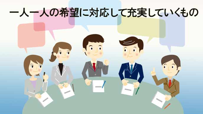 一人一人の希望に対応して充実していくEVP
