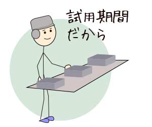 試用期間中の労働者